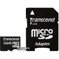 Купить Transcend MicroSDHC 32GB Class 10 + SD-adapter (TS32GUSDHC10)