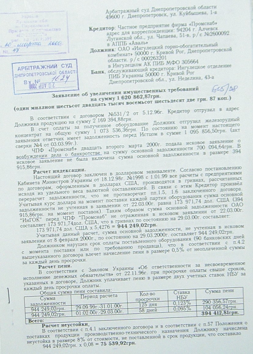 Банкротство ИНГОК