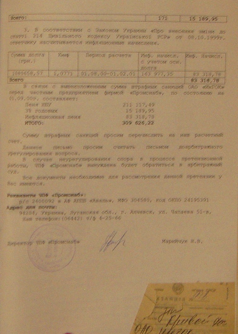Банкротство ИНГОК