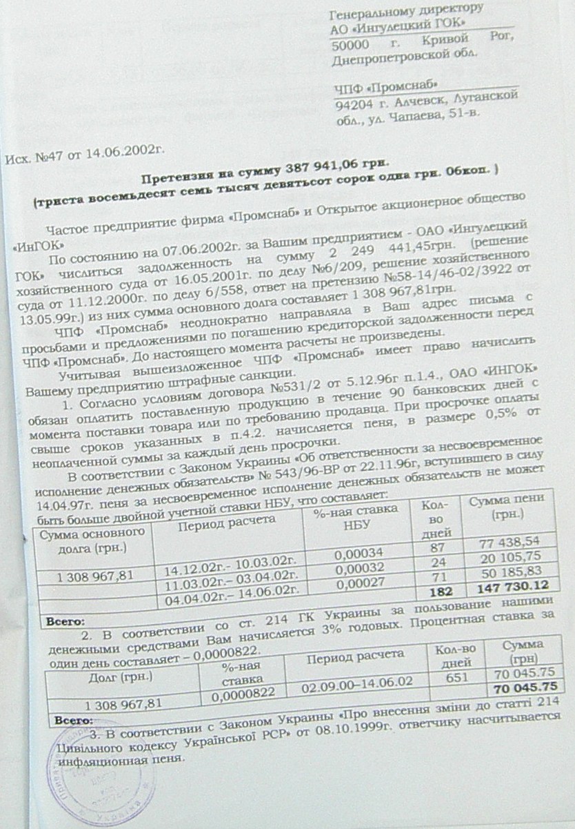 Банкротство ИНГОК